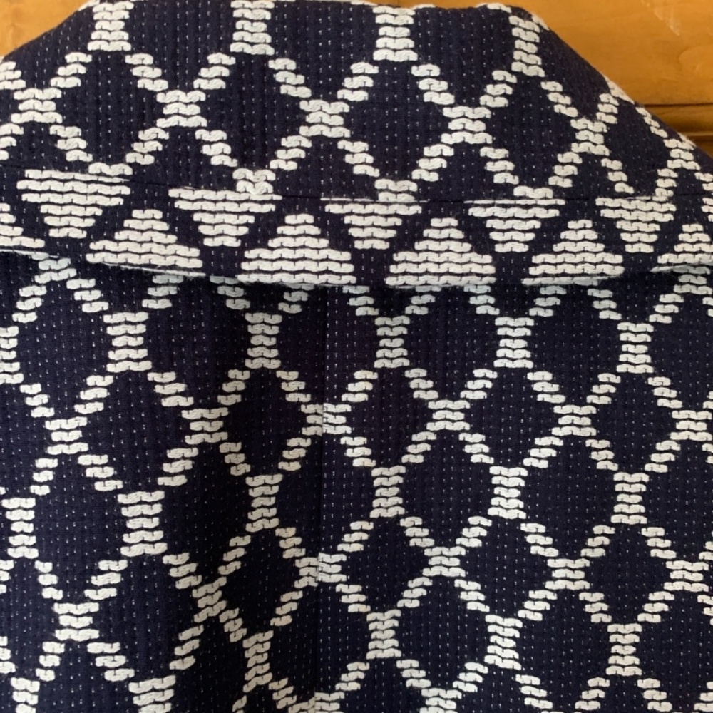 Talbots Reverser Pattern Collar Cuff Pocket Blaze… - image 5